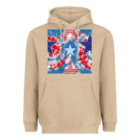 Patriotic Tie Dye Stars Heavyweight Hoodie | Teevron