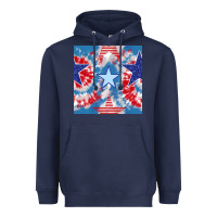Navy patriotic tie dye stars Heavyweight Hoodie - BundleAndBundleShop