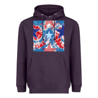 Plum patriotic tie dye stars Heavyweight Hoodie - BundleAndBundleShop