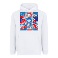 White patriotic tie dye stars Heavyweight Hoodie - BundleAndBundleShop