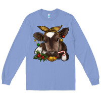 Colony Blue christmas baby cow Long Sleeve Tee - RanaPortraitStore