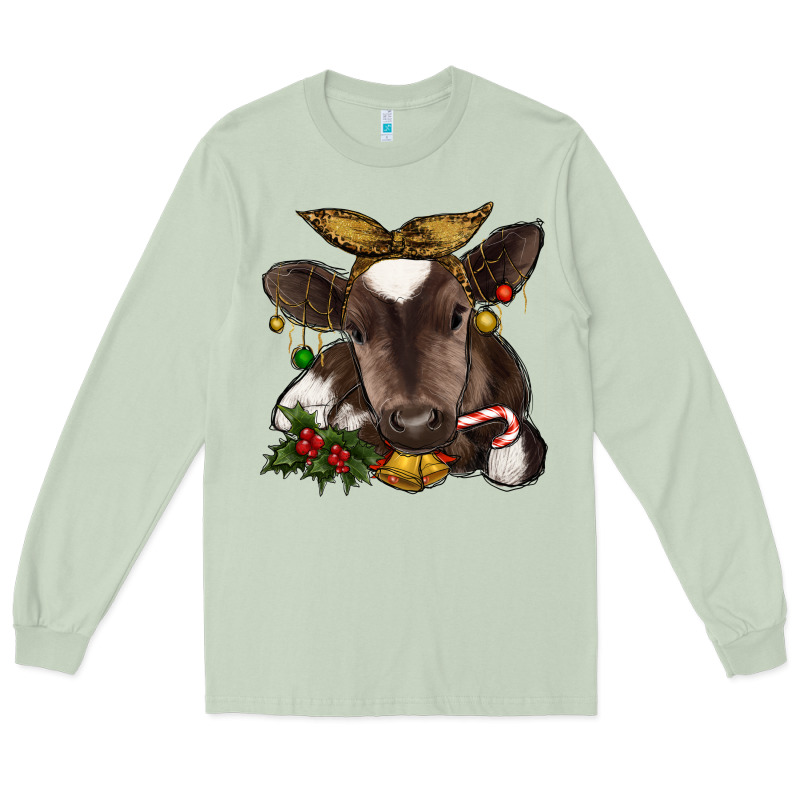 Christmas Baby Cow Long Sleeve Tee by RanaPortraitStore | Teevron
