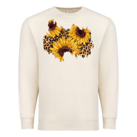 Sandshell sunflower leopard patch Premium Sweatshirt - AdoDesignShop