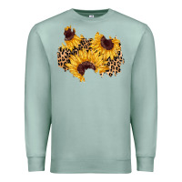 Seafoam sunflower leopard patch Premium Sweatshirt - AdoDesignShop