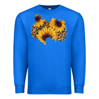 True Royal sunflower leopard patch Premium Sweatshirt - AdoDesignShop