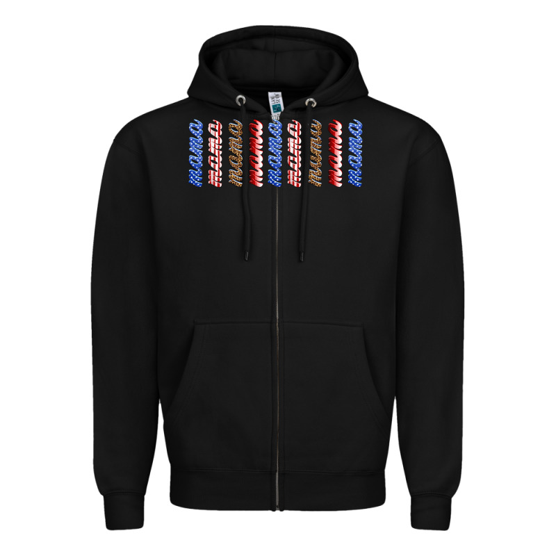 American Mama Libbey Glass Zipper Hoodie by HRA Design Shop | Teevron