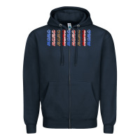 Navy american mama libbey glass Zipper Hoodie - HRA Design Shop