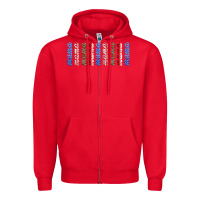 Red american mama libbey glass Zipper Hoodie - HRA Design Shop