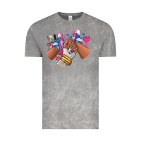 Cloud Rock Pink and blue sneaker girl Vintage Tee - RanaPortraitStore