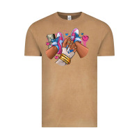 Vintage Camel Pink and blue sneaker girl Vintage Tee - RanaPortraitStore