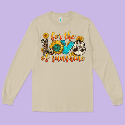 For The Love Of Sunshine Long Sleeve Tee Designed By Zillion Design Studio
