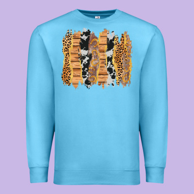 Western Brushstrokes Premium Sweatshirt Designed By Adodesignshop