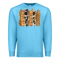 Ocean Blue western brushstrokes Premium Sweatshirt - AdoDesignShop