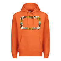 Carrot western serape sunflower background frame Premium Hoodie - NancyCooperArtShop