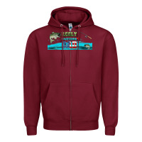 Burgundy reely awesome dad  libbey glass Zipper Hoodie - HRA Design Shop