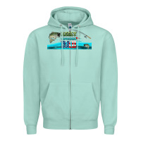 Seafoam reely awesome dad  libbey glass Zipper Hoodie - HRA Design Shop