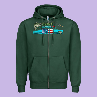 Reely Awesome Dad  Libbey Glass Zipper Hoodie Designed By Hra Design Shop