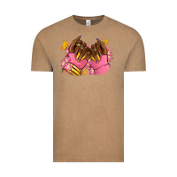 Vintage Coffee Pink afro nails Vintage Tee - RanaPortraitStore
