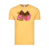Vintage Mustard Pink afro nails Vintage Tee - RanaPortraitStore