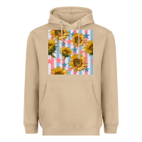Mushroom patriotic sunflowers stripes and stars seamless patrern Heavyweight Hoodie - BundleAndBundleShop
