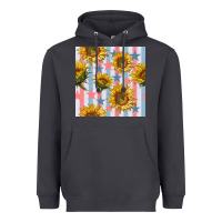 Smoke patriotic sunflowers stripes and stars seamless patrern Heavyweight Hoodie - BundleAndBundleShop