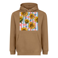 Toasted Coconut patriotic sunflowers stripes and stars seamless patrern Heavyweight Hoodie - BundleAndBundleShop