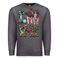 Charcoal Heather love baby pigs Premium Sweatshirt - Artiststas