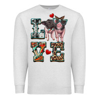 Oatmeal Heather love baby pigs Premium Sweatshirt - Artiststas