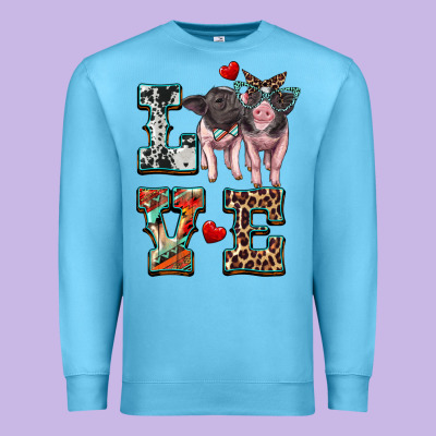 Love Baby Pigs Premium Sweatshirt Designed By Artiststas