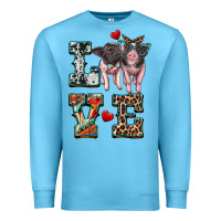 Ocean Blue love baby pigs Premium Sweatshirt - Artiststas