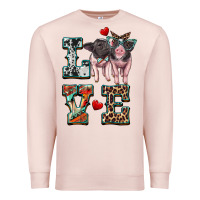 Pale Pink love baby pigs Premium Sweatshirt - Artiststas