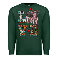 Sports Green love baby pigs Premium Sweatshirt - Artiststas