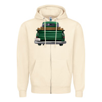 Sandshell western green truck back view Zipper Hoodie - FaDigitalArtStudio
