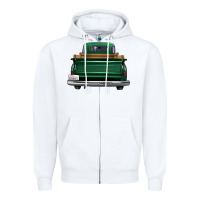 White western green truck back view Zipper Hoodie - FaDigitalArtStudio