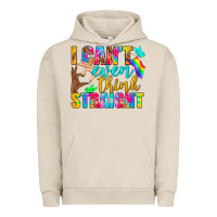 Pigment French Oak LGBTQ I Can't Even Think Straight Urban Hoodie - BundleAndBundleShop