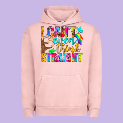Lgbtq I Can't Even Think Straight Urban Hoodie Designed By Bundleandbundleshop
