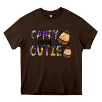 Chocolate Brown Candy Corn Cutie Heavy Core Tee - CowhideDigitalArt
