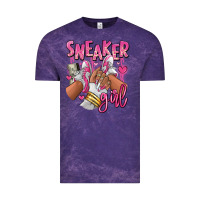 Cloud Purple Pink and white sneaker girl Vintage Tee - RanaPortraitStore