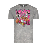 Cloud Rock Pink and white sneaker girl Vintage Tee - RanaPortraitStore