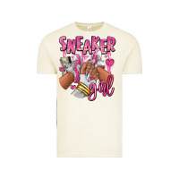 Vintage Arctic Pink and white sneaker girl Vintage Tee - RanaPortraitStore