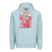 Blue Mist trendy valentines day retro characters Premium Hoodie - MaliasSmallBusiness