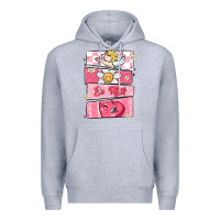 Heather Grey trendy valentines day retro characters Premium Hoodie - MaliasSmallBusiness