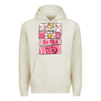 Oatmeal Heather trendy valentines day retro characters Premium Hoodie - MaliasSmallBusiness
