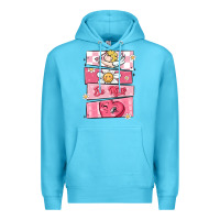 Ocean Blue trendy valentines day retro characters Premium Hoodie - MaliasSmallBusiness