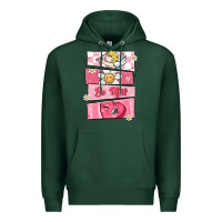 Sports Green trendy valentines day retro characters Premium Hoodie - MaliasSmallBusiness