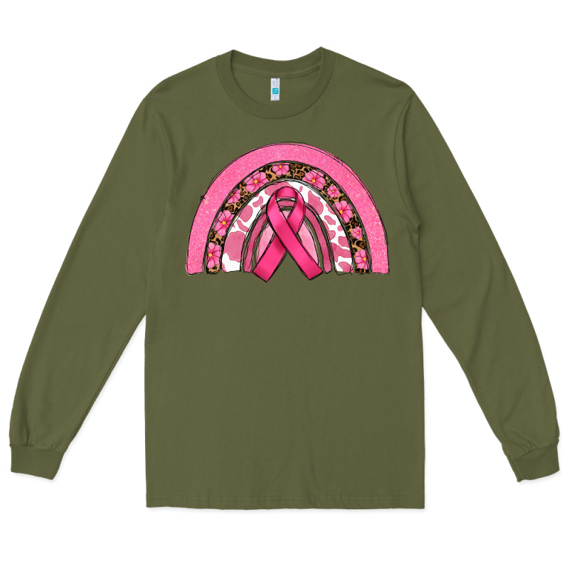 Breast Cancer Rainbow Long Sleeve Tee by RanaPortraitStore | Teevron