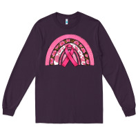 Plum breast cancer rainbow Long Sleeve Tee - RanaPortraitStore