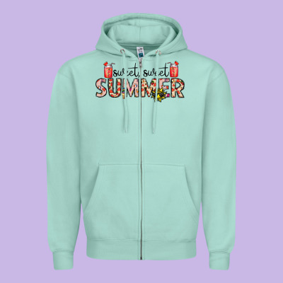 Sweet Sweet Summer Zipper Hoodie Designed By Cowhidedigitalart