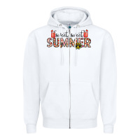 White sweet sweet summer Zipper Hoodie - CowhideDigitalArt