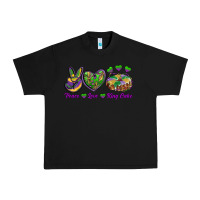 Black Peace Love King Cake Urban Heavy Tee - RanaPortraitStore